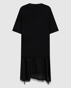 Juun.j Черное платье с вышивкой логотипа JW6271W015