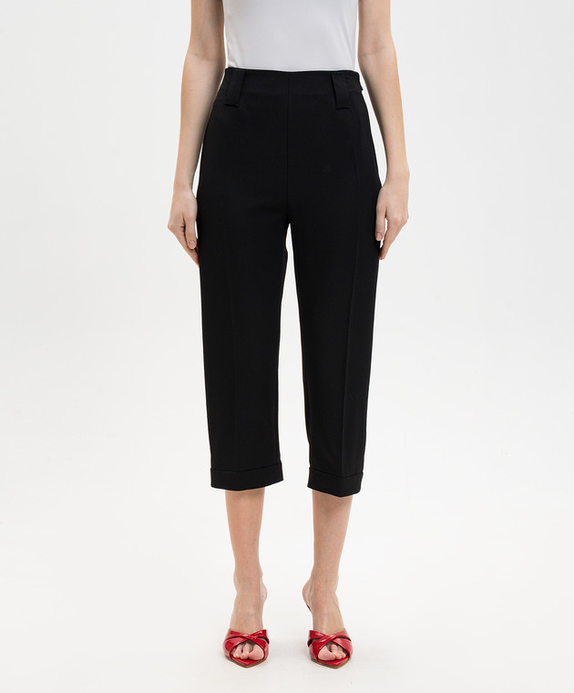 Versace Черные капри из шерсти 10234781A17793 изображение 3
