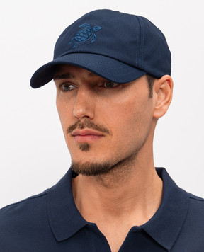 Vilebrequin Синя кепка з вишивкою емблеми CSNU2401