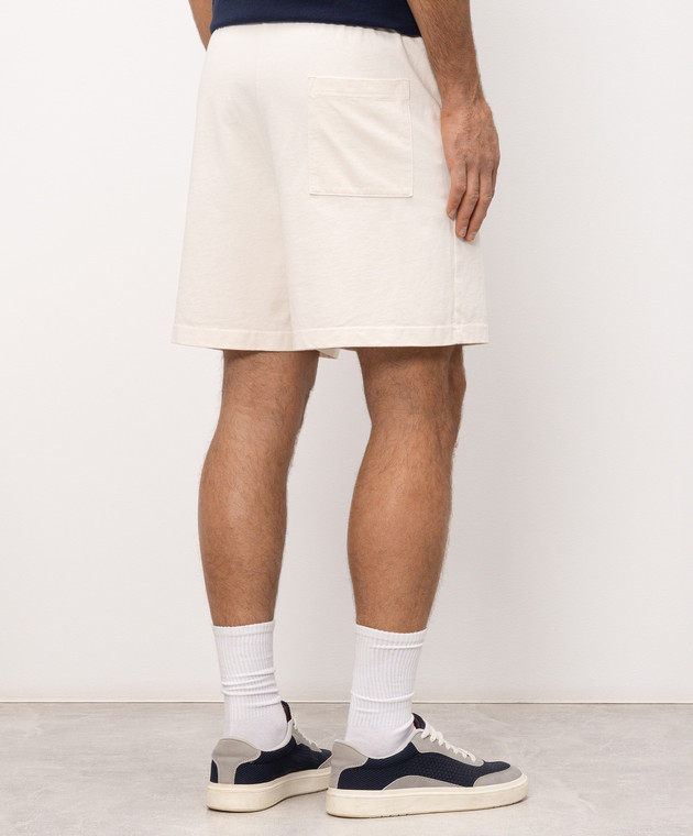 Sporty & Rich Шорты цвета айвори с принтом логотипа SH03976218WH37 изображение 4