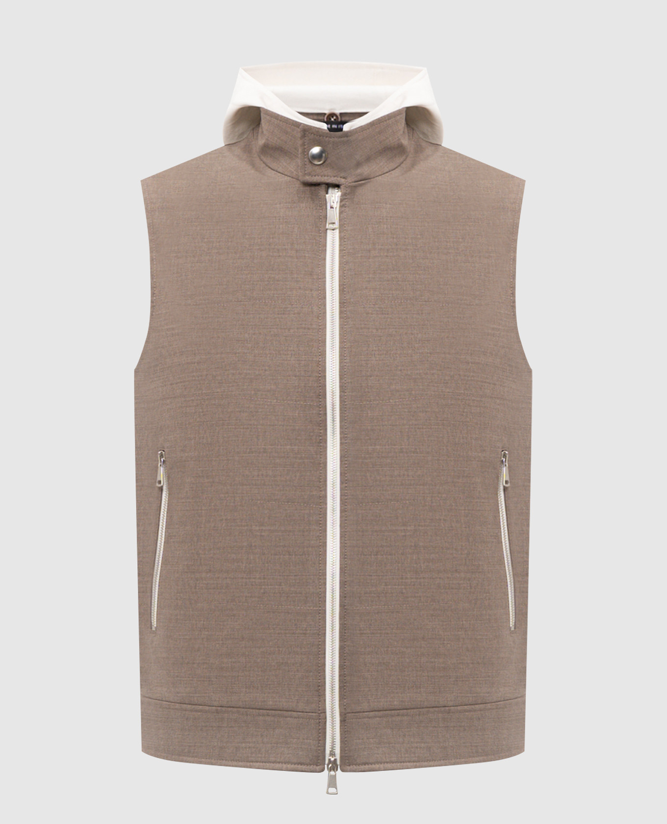 

Коричневый жилет из шерсти, Верхняя одежда