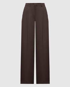 Peserico Коричневі штани з ланцюжком моніль A0468301979