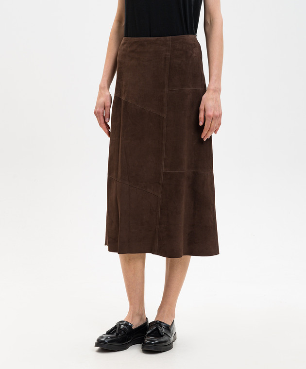 ARMA Коричнева замшева спідниця Vayenne 005L26105102 зображення 3