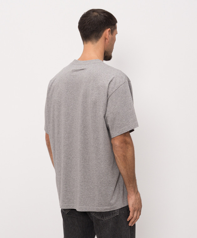 Maison Margiela MM6 Сіра меланжева футболка з нашивкою SH0GC0071M20170 зображення 4
