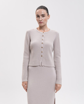 Allude Бежевый кардиган из шерсти и кашемира 26517080