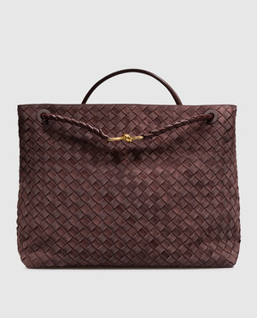 Bottega Veneta Бордова замшева сумка Andiamo 766019V5ZZ1