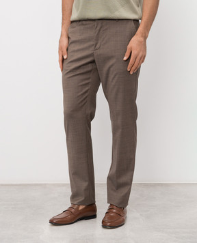 Stefano Ricci Коричневі штани з вовни M8T61B0020T7750