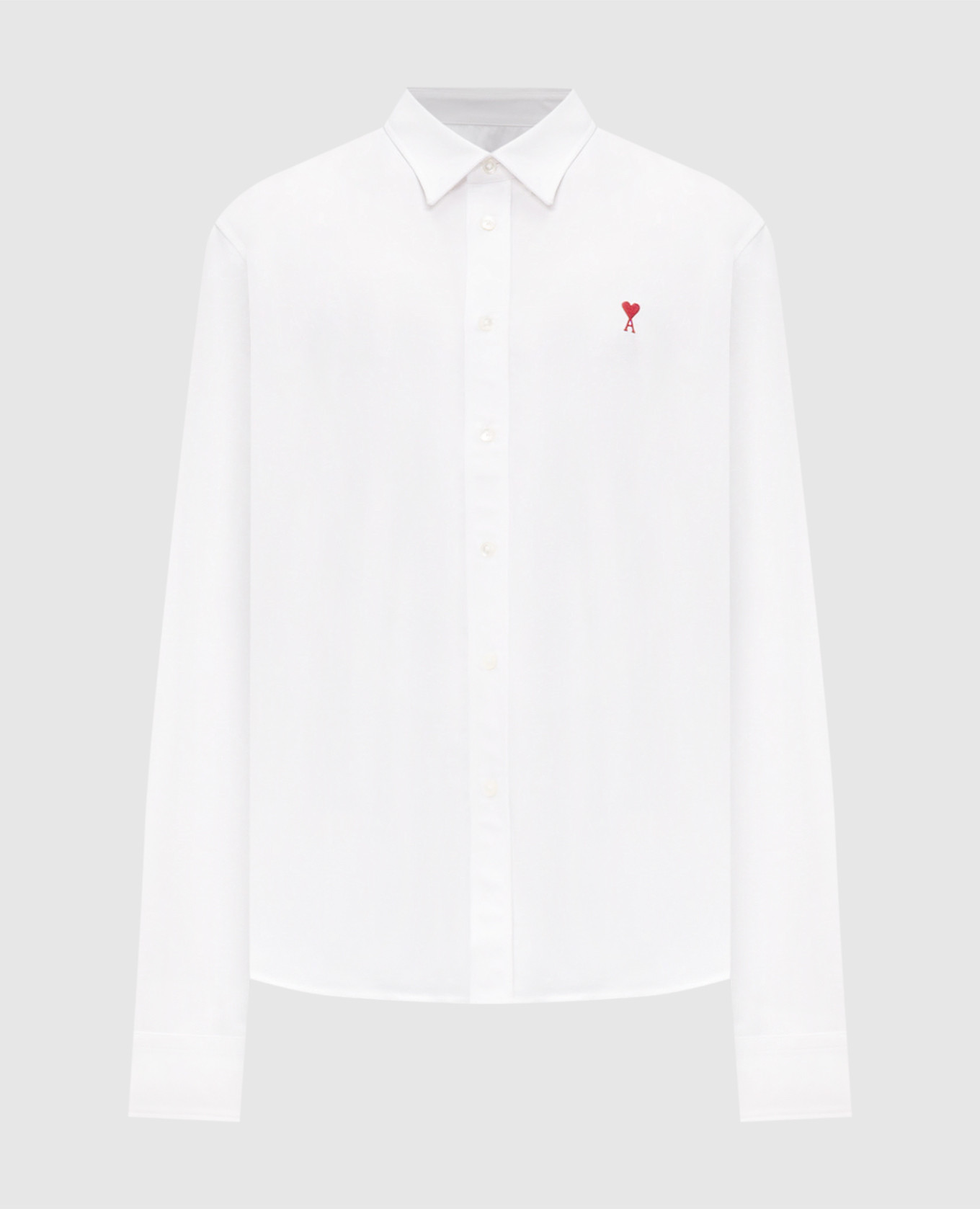 

Белая рубашка с вышивкой эмблемы, Белый, Рубашки