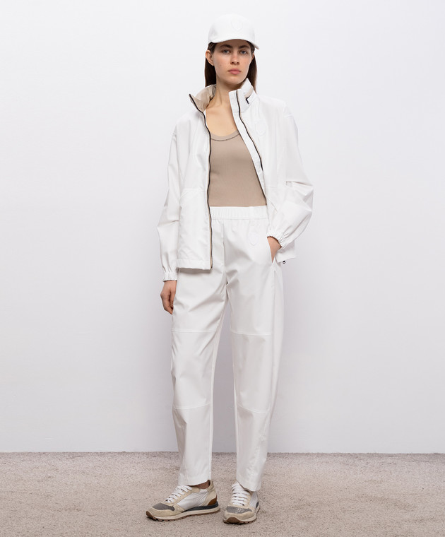 Brunello Cucinelli Бежева майка з ланцюжком моніль MG902FP100 зображення 2