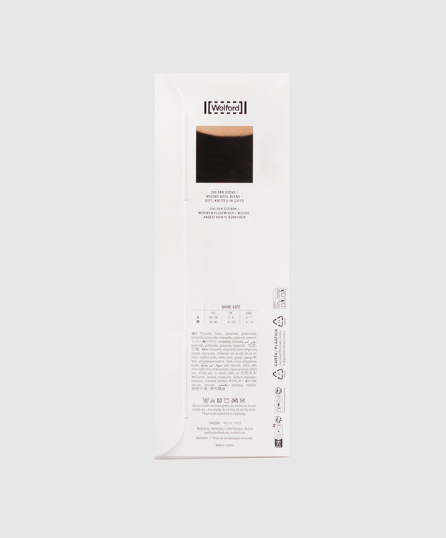 Wolford Черные носки с шерстью 200 дней 41316 изображение 2