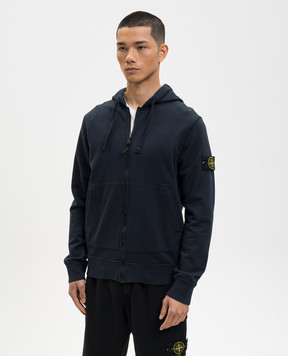 Stone Island Синя спортивна куртка з патчем логотипа L1S156100061S0051