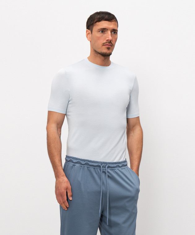 Zimmerli Голубая футболка Pureness 7001341514 изображение 3