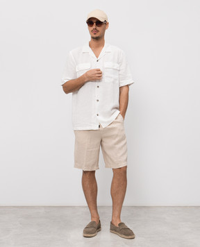 Peserico Бежеві шорти з льону R54235T00D02494