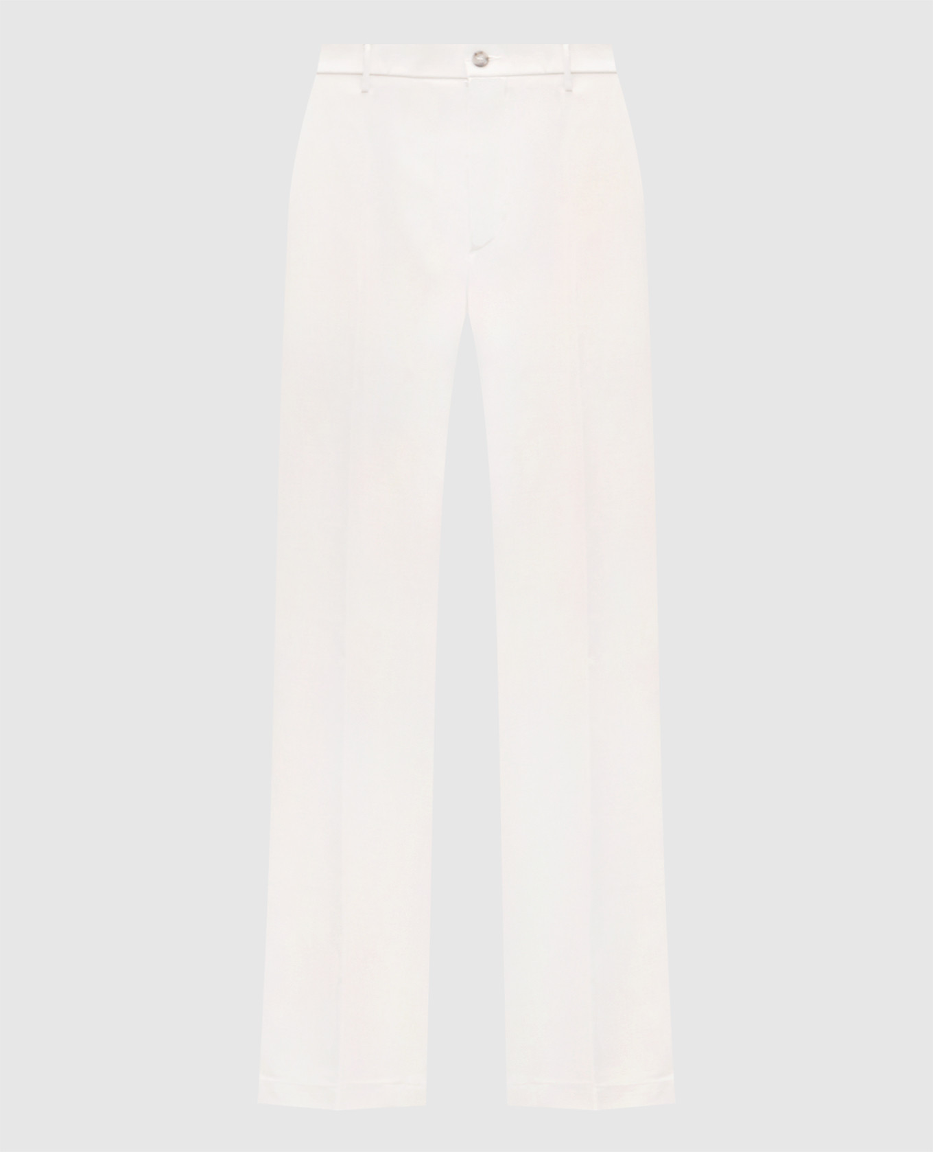 Брюки цвета айвори с шерстью