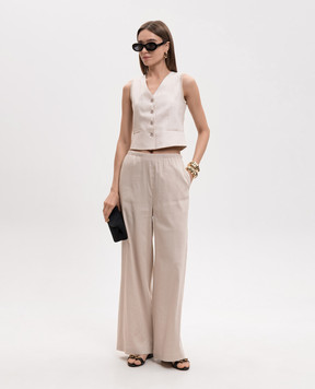 Max Mara Бежевий жилет MXMCALIBRI з льону MXMCALIBRI