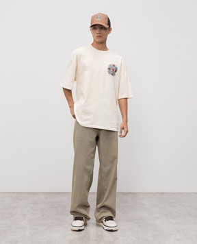 AMIRI Бежевые джинсы BAGGY с логотипом AMDNGG1018