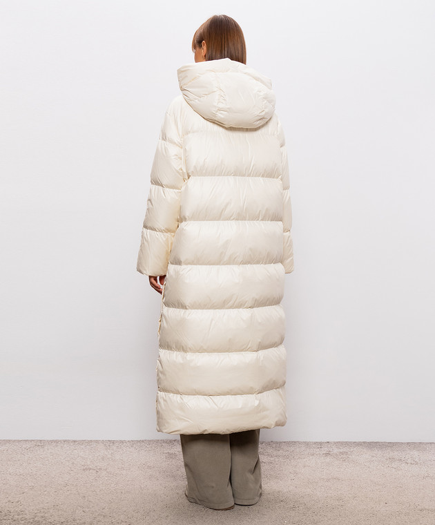 Twinset Удлиненный пуховик цвета айвори 262TP2650 изображение 4