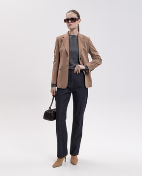 Max Mara Weekend Серый свитер ECO из шерсти и кашемира WKDECO