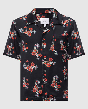 Rhude Черная рубашка с принтом RHSS26SR04358