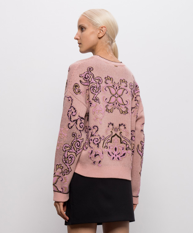 Twinset Розовый свитер с шерстью и кашемиром 262TP3483 изображение 4