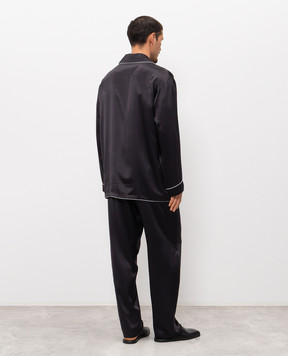 Zimmerli Черная пижама из шелка 600075130067