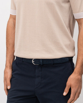 Pini Parma Синій замшевий ремінь BELTSUEBL