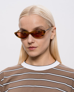 Alexander McQueen Коричневі сонцезахисні окуляри 852625J0749