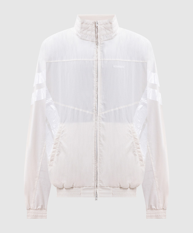 Vetements Спортивная куртка цвета айвори с вышивкой логотипа MH27TJ103W