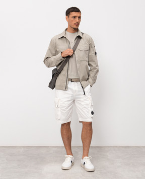 C.P. Company Футболка цвета хаки с принтом логотипа MTS243A110666W