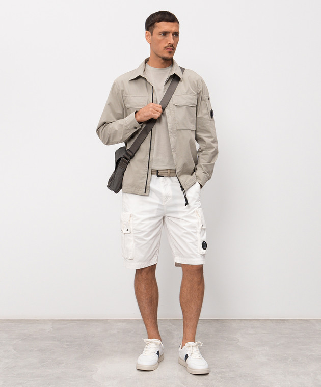 C.P. Company Білі шорти-карго з патчем логотипа MBE245A110340O зображення 2