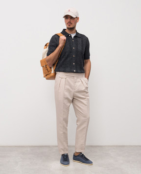 Brunello Cucinelli Футболка серого цвета с эмблемой M0B138440