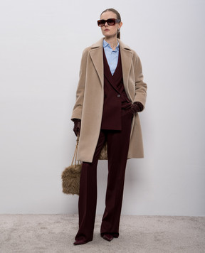 Max Mara Бордовый двубортный жакет FARAD из шерсти FARAD