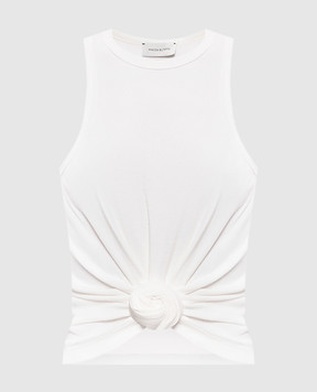 Magda Butrym Білий топ з вузлом TOP02239525