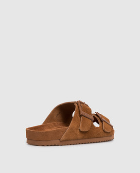 Colors of California Коричневі замшеві шльопанці SLOFI HCBIO56N