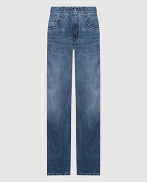 Brunello Cucinelli Синие джинсы с логотип патч MH192P5565
