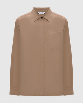 Max Mara Бежева блуза SIAMESE із шовку MXMSIAMESE