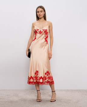 Ermanno Scervino Помаранчева сукня з мереживом D482Q304APXZV