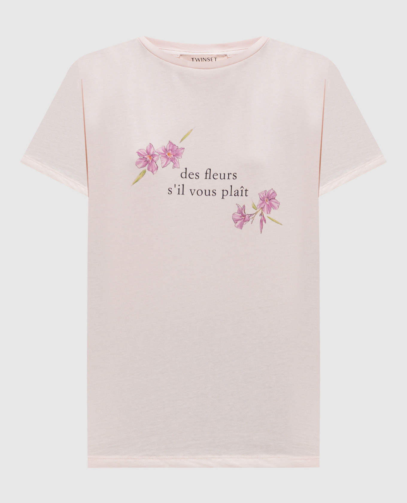 Розовая футболка с принтом