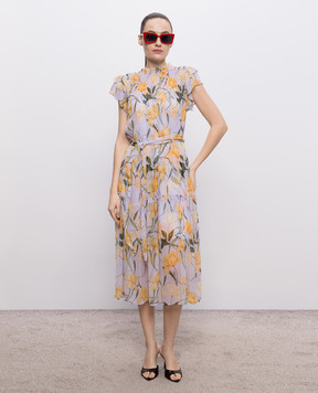 Christy Lynn Фіолетова сукня Vera із шовку CLD402F12