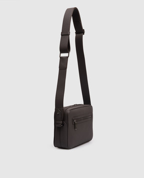 Stefano Ricci Коричневая кожаная сумка с логотипом логотип ND263GTUMR