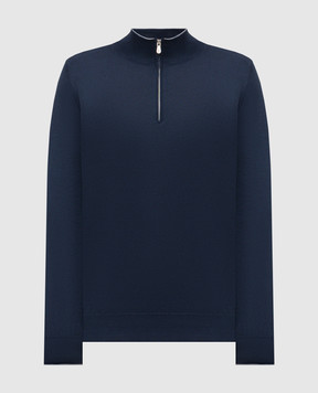 Brunello Cucinelli Синій джемпер з кашеміром MIS806004