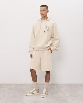 Off-White Бежевые худи с принтом Connect Dots 44MBB12NF26F00J