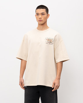 AMIRI Бежева футболка A World Of Hope And Dreams AMTOJR1095