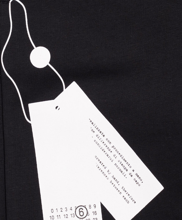 Maison Margiela MM6 Детские черные спортивные штаны с принтом M61158MM02X изображение 3