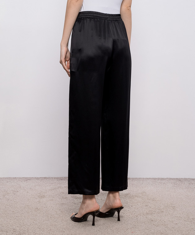Saint Laurent Чорні штани із шовку 857172Y7G27 зображення 4