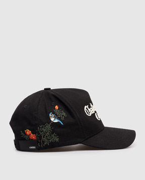 AMIRI Чорна кепка CHATEAU з вишивкою AMSAHE1047