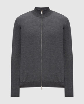 Brunello Cucinelli Кардиган сірого кольору з вовни та кашеміру M2400106
