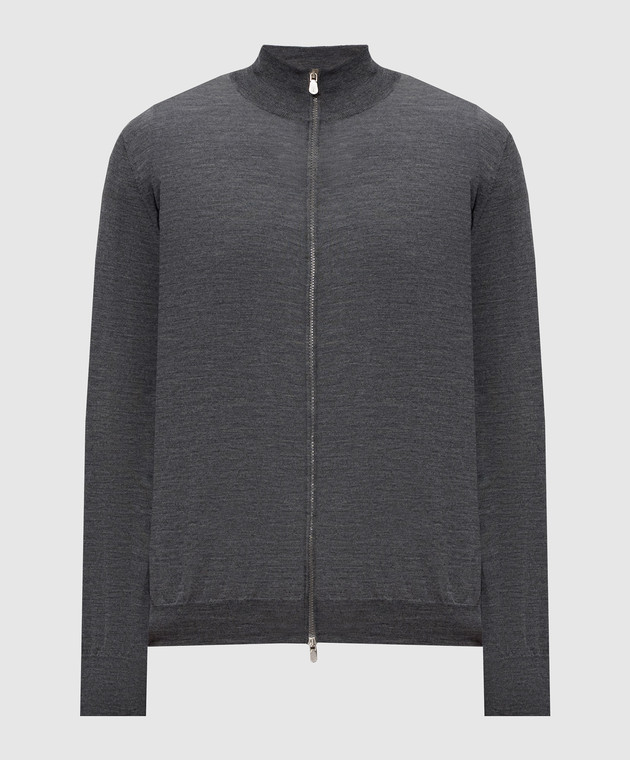 Brunello Cucinelli Кардиган серого цвета из шерсти и кашемира M2400106