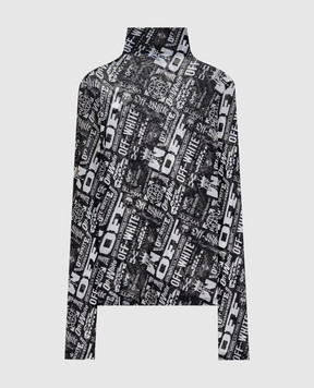 Off-White Черный топ Mulilogo OWAD122F25JER002
