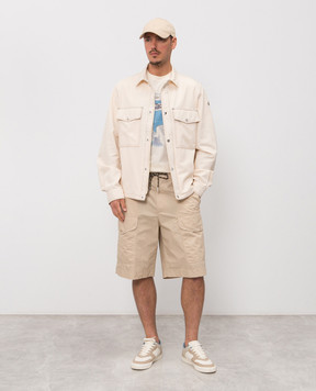 Moncler Футболка цвета айвори Seaside L10918C0007389B8Q